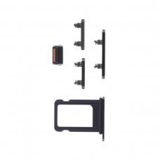 Set de bandeja SIM y botones laterales para iPhone 13 Mini negro