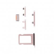 Set de bandeja SIM y botones laterales para iPhone 13 Mini rosa