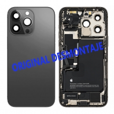 Chasis trasero con piezas y batería para iPhone 13 Pro negro original desmontaje