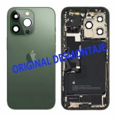 Chasis trasero con piezas y batería para iPhone 13 Pro verde original desmontaje