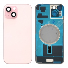 Tapa trasera con soporte para iPhone 15 Plus rosa