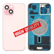 Tapa trasera con soporte tallada en frío integrado para iPhone 15 Plus rosa