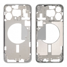 Carcasa intermedia con bandeja SIM y botones para iPhone 15 Pro Max blanca
