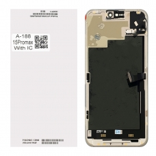 Pantalla completa con ic para iPhone 15 Pro Max negra original(Service Pack)