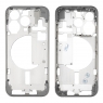 Carcasa intermedia con bandeja SIM y botones para iPhone 15 Pro blanca