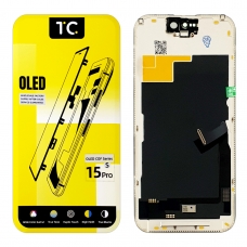 Pantalla completa para iPhone 15 Pro negra OLED COF SERIES