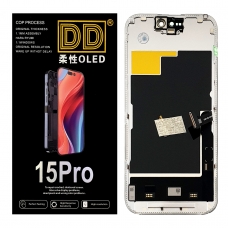 Pantalla completa para iPhone 15 Pro negra OLED(DD)