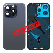 Tapa trasera con soporte y NFC tallada en frío integrado para iPhone 15 Pro azul