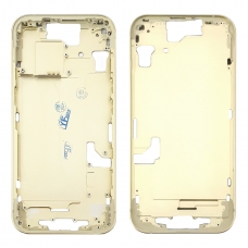 Carcasa intermedia con bandeja SIM y botones para iPhone 15 amarilla