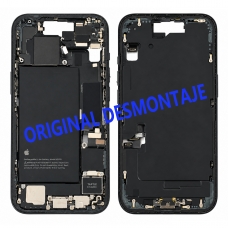 Carcasa intermedia con batería para iPhone 15 negra original desmontaje
