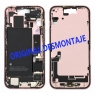 Carcasa intermedia con batería para iPhone 15 rosa original desmontaje