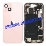 Conjunto de tapa y chasis con piezas+batería para iPhone 15 rosa  original desmontaje