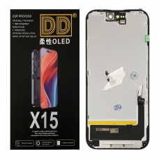 Pantalla completa para iPhone 15 negra OLED(DD)