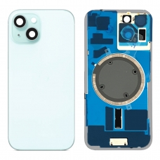 Tapa trasera con soporte para iPhone 15 azul