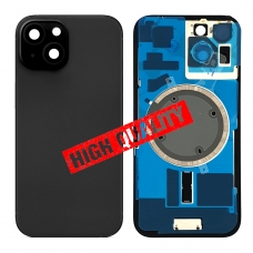 Tapa trasera con soporte tallada en frío integrado para iPhone 15 negra