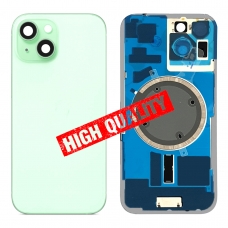 Tapa trasera con soporte tallada en frío integrado para iPhone 15 verde