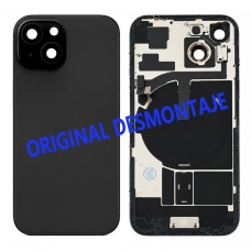 Tapa trasera con soporte y NFC para iPhone 15 negra original desmontaje