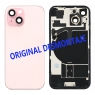 Tapa trasera con soporte y NFC para iPhone 15 rosa original desmontaje