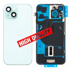 Tapa trasera con soporte y NFC tallada en frío integrado para iPhone 15 azul