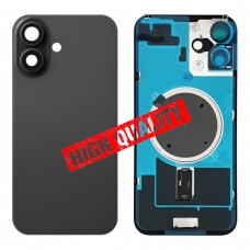 Tapa trasera con soporte tallada en frío integrado para iPhone 16 Plus negra