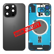 Tapa trasera con soporte tallada en frío integrado para iPhone 16 Pro Max negra