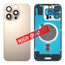 Tapa trasera con soporte tallada en frío integrado para iPhone 16 Pro Max titanio color desierto