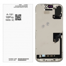 Pantalla completa con ic para iPhone 16 Pro negra original(Service Pack)