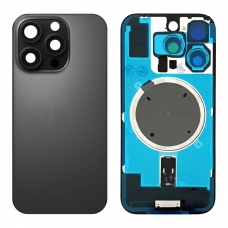 Tapa trasera con soporte para iPhone 16 Pro negra