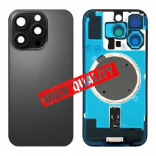 Tapa trasera con soporte tallada en frío integrado para iPhone 16 Pro negra