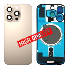 Tapa trasera con soporte tallada en frío integrado para iPhone 16 Pro titanio color desierto