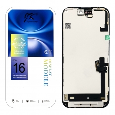 Pantalla completa para iPhone 16 negra dura JK IN-CELL