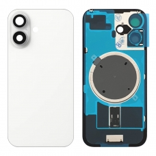Tapa trasera con soporte para iPhone 16 blanca