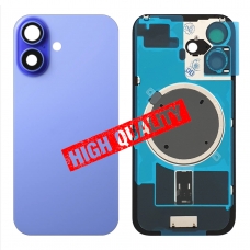 Tapa trasera con soporte tallada en frío integrado para iPhone 16 azul