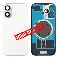 Tapa trasera con soporte tallada en frío integrado para iPhone 16 blanca