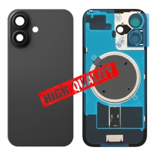 Tapa trasera con soporte tallada en frío integrado para iPhone 16 negra