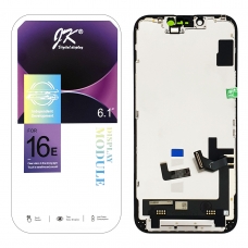 Pantalla completa para iPhone 16E negra dura JK IN-CELL