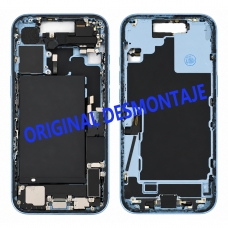 Carcasa intermedia con batería para iPhone 17 azul original desmontaje
