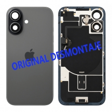 Tapa trasera con soporte y NFC para iPhone 17 negra original desmontaje