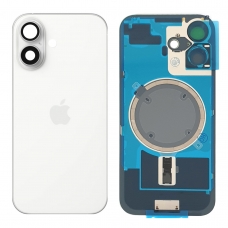Tapa trasera con soporte tallada en frío integrado para iPhone 17 blanca