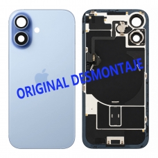 Tapa trasera con soporte y NFC para iPhone 17 azul original desmontaje