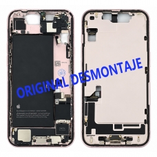 Carcasa intermedia con batería para iPhone 17E rosa original desmontaje