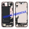 Carcasa intermedia con batería para iPhone 17E rosa original desmontaje
