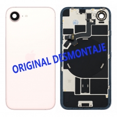 Tapa trasera con soporte para iPhone 17E rosa original desmontaje