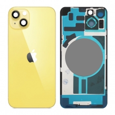 Tapa trasera con soporte para iPhone 14 amarilla