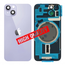 Tapa trasera con soporte tallada en frío integrado para iPhone 14 púrpura