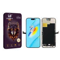 Pantalla completa para iPhone 15 Pro negra OLED DURA(MOSHI PLUS)