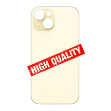 Tapa trasera tallada en frío integrado para iPhone 15 Plus amarilla