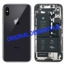 Chasis con piezas para iPhone X A1901 negro original desmontaje