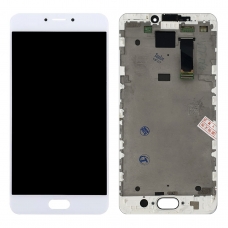 Pantalla completa con marco para Meizu MX6 M685H blanca