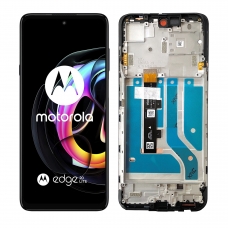 Pantalla completa con marco para Motorola Moto Edge 20 Lite XT2139 negra original